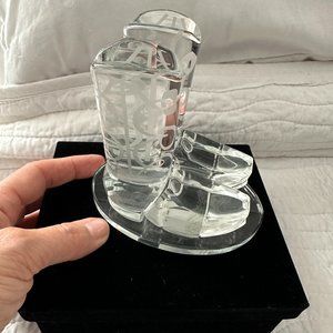 Crystal Cowboy Boots Letter Holder/Paperweight.
